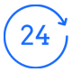 icon of a 24 hour sign